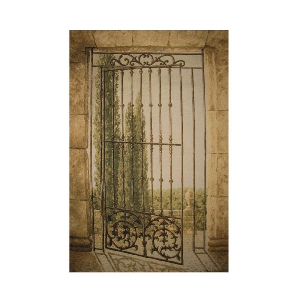 BELGIAN Jacquard Woven Hand Finished TAPESTRY Art W/rod Insert Mary Olivia Cook